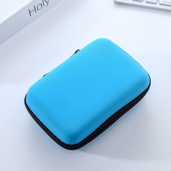 Data Cable Charger Storage Bag, Portable Earphone Storage Box Drop-proof Zipper Bag