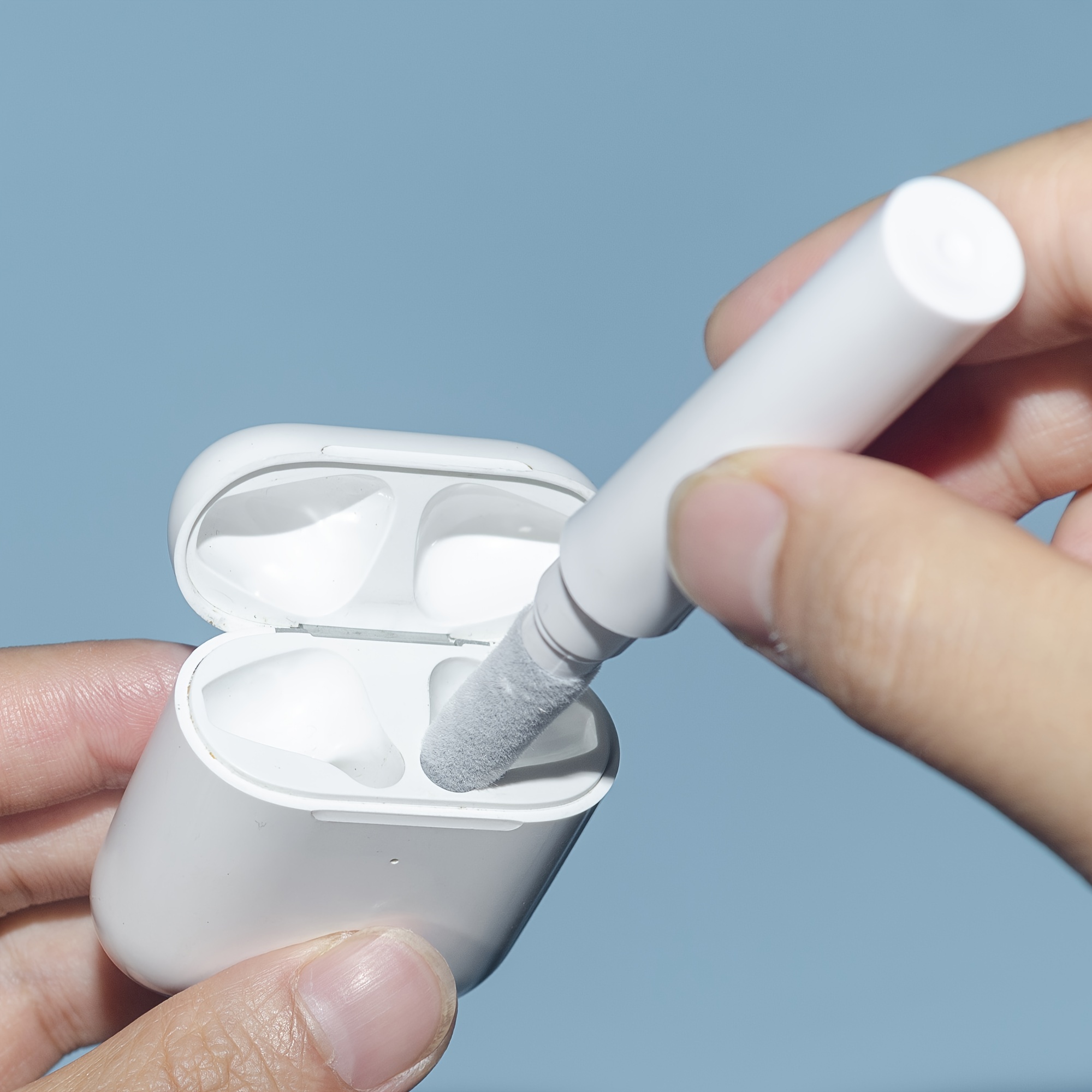 earbuds cleaning brush for air pods and air pods pro 1 2 portable 3 in 1 wireless earphone case cleaning tools kit cleaning brush details 3